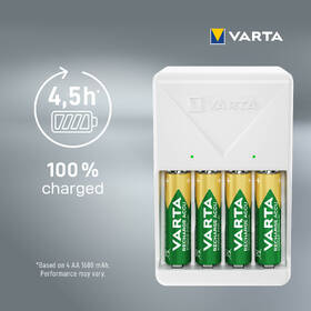 Nabíjačka Varta Plug Charger + 4 AA 2100 mAh 

 obrázok produktu 10 z 14