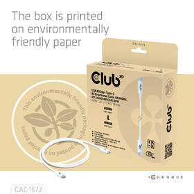 Kábel Club3D USB-C/USB-C, 240W, 1,2m biely

 obrázok produktu 6 z 6