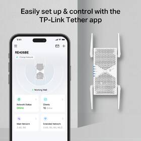 Wi-Fi extender TP-Link RE405BE Wi-Fi7 BE6500 biely

 obrázok produktu 9 z 9