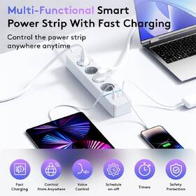 Kábel predlžovací IMMAX NEO LITE SMART chytrý přívod, Wi-Fi, TUYA biely

 obrázok produktu 2 z 4