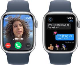 Inteligentné hodinky Apple GPS + Cellular 41mm puzdro zo strieborného hliníka - búrkovo modrý športový remienok - S/M 

 obrázok produktu 5 z 7