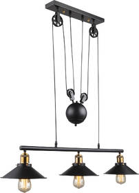 Závesné svietidlo GLOBO Lenius, 3xE27, 60W čierne/zlaté

 obrázok produktu 1 z 3
