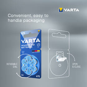 Batéria do načúvacích prístrojov Varta Hearing Aid Battery 675, blistr 6ks 

 obrázok produktu 2 z 5