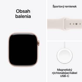Inteligentné hodinky Apple GPS + Cellular 46mm ružovo zlatý hliník - svetlo rumený športový remienok - S/M 

 obrázok produktu 7 z 7