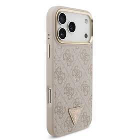Kryt na mobil Guess 4G Strass Triangle Logo Gold Frame MagSafe na Apple iPhone 18 Pro ružový

 obrázok produktu 2 z 6