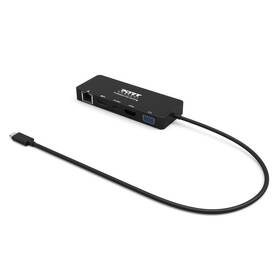 USB Hub PORT CONNECT USB-C/LAN, HDMI, VGA, USB-C PD 3.0 85W, USB-A čierny

 obrázok produktu 1 z 6