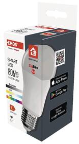 Inteligentná žiarovka EMOS GoSmart A60 9 W E27 ZigBee RGBCCT 

 obrázok produktu 4 z 4