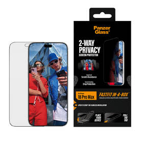 Tvrdené sklo PanzerGlass Privacy na Apple iPhone 18 Pro Max s bezprašným instalačním boxem čierne

 obrázok produktu 4 z 8