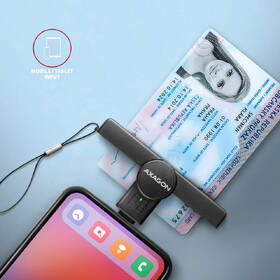 Čítačka eObčianok Axagon USB-C PocketReader čierna

 obrázok produktu 2 z 5