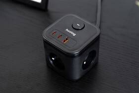Kábel predlžovací Huslog 20W 3xzásuvka, 2xUSB-C, 1xUSB čierny

 obrázok produktu 4 z 5