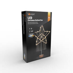 LED dekorácie Solight hviezda stolná, pletená, 35x LED, 2x AAA 

 obrázok produktu 7 z 7