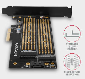 Radič Axagon PCEM2-D - M.2 NVMe M-key + SATA B-key slot 

 obrázok produktu 2 z 6
