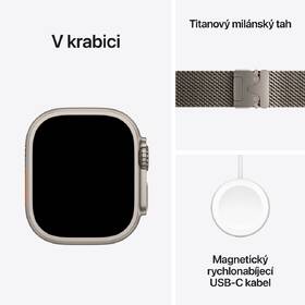 Inteligentné hodinky Apple GPS + Cellular 49mm prírodný titán - prírodný titánový milánsky ťah - L 

 obrázok produktu 6 z 11