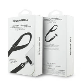 Popruh na krk Karl Lagerfeld Universal Crossbody Karl Patch čierny

 obrázok produktu 3 z 3