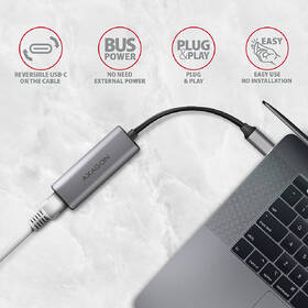 Sieťová karta Axagon USB-C 3.2 Gen 1 - 2.5 Gigabit Ethernet sivá

 obrázok produktu 2 z 4