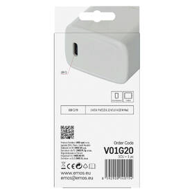 Nabíjačka do siete EMOS GaN, 20W, 1x USB-C biela

 obrázok produktu 14 z 14