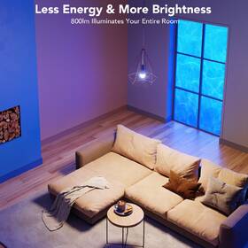 Inteligentná žiarovka Govee E27, RGBWW, 9W-60W, 800lm, Long Life, Matter 

 obrázok produktu 1 z 6