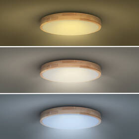 LED stropné svietidlo Solight Solid Oak, 48W, s diaľkovým ovládačom, 3360lm, 39cm, stmievanie, studená/neutrálna/teplá biela hnedé

 obrázok produktu 5 z 8