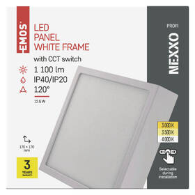 LED stropné svietidlo EMOS Nexxo, štvorec, 12,5 W, CCT biele

 obrázok produktu 2 z 2