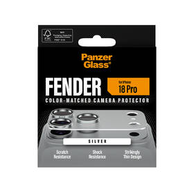 Tvrdené sklo PanzerGlass FENDER na Apple iPhone 18 Pro, ochranný hliníkový prvek fotoaparátu strieborné

 obrázok produktu 4 z 6