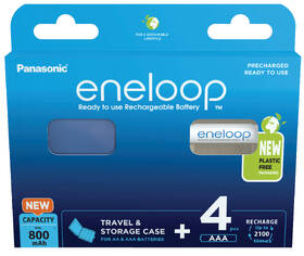Batéria nabíjacia Panasonic Eneloop AAA, HR03, 800mAh, Ni-MH, blister 4ks + Cestovné puzdro na 4ks nabíjacích batérii 

 obrázok produktu 2 z 4