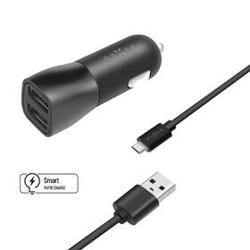 Adaptér do auta FIXED 2xUSB, 15W Smart Rapid Charge + Micro USB kábel 1m čierny

 obrázok produktu 1 z 2