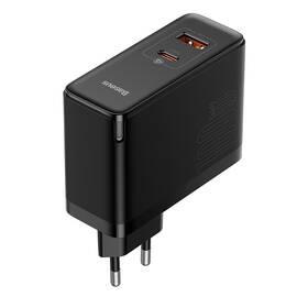 Nabíjačka do siete Baseus GaN5 Pro, USB-C + USB-A 100W čierna

 obrázok produktu 3 z 10