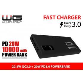 Powerbank WG 10 000 mAh + PD USB-C 20W + QC 3.0 22,5W čierna

 obrázok produktu 1 z 1