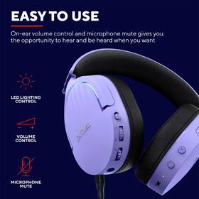 Headset Trust GXT 491 FAYZO fialový

 obrázok produktu 9 z 15