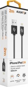 Kábel Aligator USB/Lightning, 2m čierny

 obrázok produktu 2 z 3