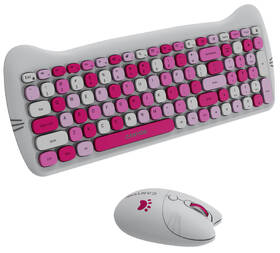Klávesnica s myšou Canyon Kitty edícia HSET-W6 bezdrôtový set + podložka, CZ layout ružová

 obrázok produktu 3 z 5