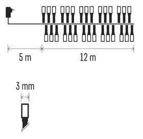 Vianočné osvetlenie EMOS 600 LED reťaz - ježko, 12 m, vonkajšia aj vnútorná, teplá biela, časovač 

 obrázok produktu 7 z 8