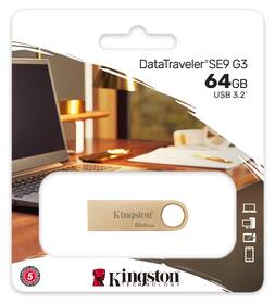 USB flashdisk Kingston DataTraveler SE9 G3 64GB zlatý

 obrázok produktu 2 z 2