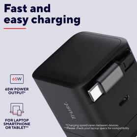 Nabíjačka do siete Trust MAXO Retractable 65W, USB-C čierny

 obrázok produktu 10 z 11