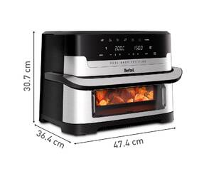 Fritéza teplovzdušná Tefal Dual Easy Fry Flex EY922DE0, 5,5 l + 3,5 l strieborná

 obrázok produktu 5 z 5
