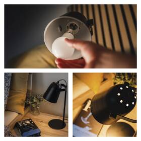Stolná lampa EMOS Nina, max. 25 W, žiarovka E27, IP20 čierna

 obrázok produktu 8 z 8