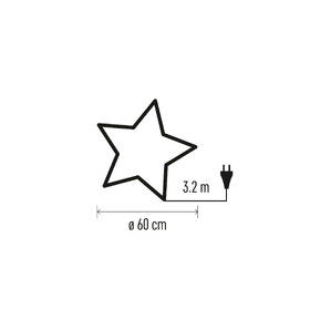 LED dekorácie EMOS vianočná hviezda papierová závesná, 60 cm, vnútorná 

 obrázok produktu 3 z 4