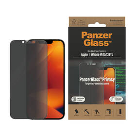 Tvrdené sklo PanzerGlass Privacy na Apple iPhone 14/13/13 Pro s inštalačným rámčekom 

 obrázok produktu 4 z 6