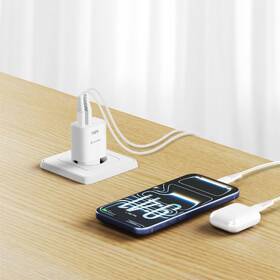 Nabíjačka do siete Swissten EDGE GaN 1x USB-C PD 45W/1x USB-A 18W QC biela

 obrázok produktu 3 z 5