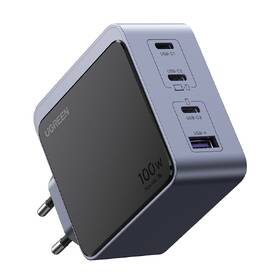 Nabíjačka do siete UGREEN Nexode S 100W 3xUSB-C, 1xUSB-A, GaN sivá

 obrázok produktu 2 z 14
