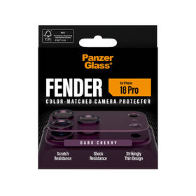 Tvrdené sklo PanzerGlass FENDER  na Apple iPhone 18 Pro, ochranný hliníkový prvek fotoaparátu vínovej

 obrázok produktu 4 z 6