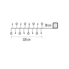 Vianočné osvetlenie EMOS girlanda – kamienky, 1,2 m, 40LED, vnútorná, teplá biela, časovač 

 obrázok produktu 3 z 7