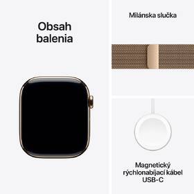 Inteligentné hodinky Apple GPS + Cellular 42mm zlatý titán - zlatý milánsky ťah 

 obrázok produktu 7 z 7