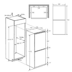 Chladnička s mrazničkou Hoover HOBT5518DW 

 obrázok produktu 9 z 9
