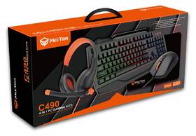 Klávesnica s myšou Meetion C490, US layout + headset + mouse pad podložkou a sluchátky čierna

 obrázok produktu 9 z 19