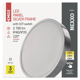 LED stropné svietidlo EMOS Nexxo, kruh, 28,5 W, CCT kovové

 obrázok produktu 2 z 2