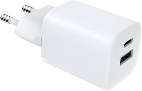 Nabíjačka do siete Solight GaN 33W PD 1x USB-C 1x USB-A biela

 obrázok produktu 1 z 2