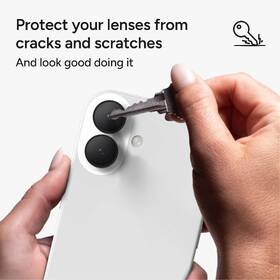 Ochranné sklo šošovky fotoaparátu ZAGG InvisibleShield Premium GL (CameraRings) na Apple iPhone 17/16/16 Plus čierne

 obrázok produktu 7 z 11