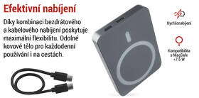 Powerbank EMOS WI 522, 5 000 mAh, 20 W+Wireless sivý

 obrázok produktu 16 z 19