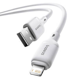 Kábel Baseus Silky USB/Lightning 1m 2.4A biely

 obrázok produktu 3 z 7